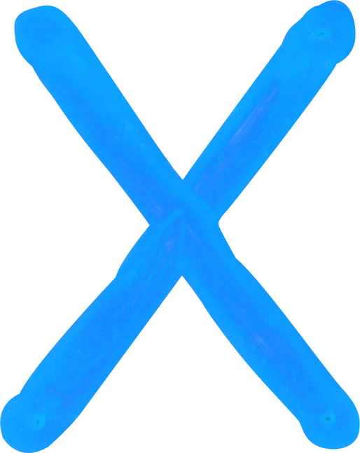 Hand painted letter X